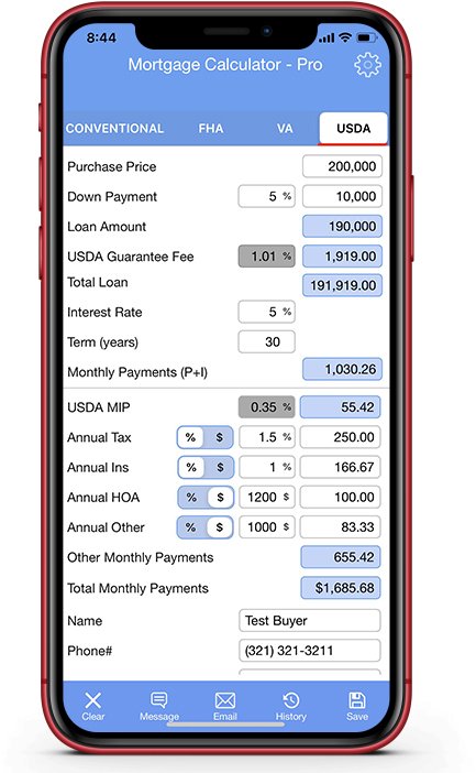 Loan Calculator;Mortgage Calculator for Realtors & Loan Officers